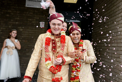 Couple married...